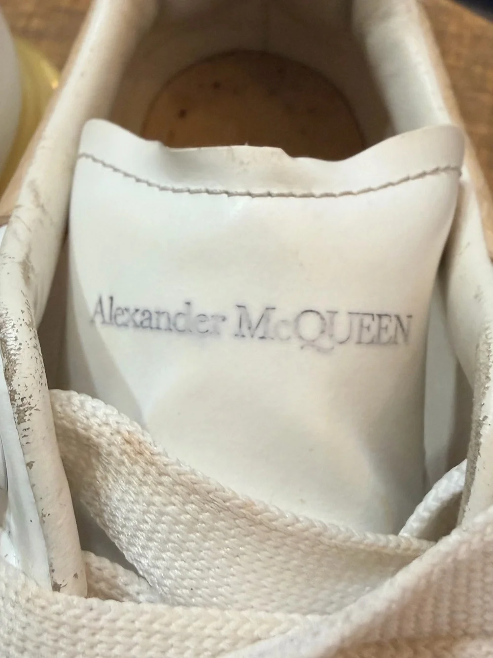 Alexander McQueen Oversized Sneakers White Amber Sole EU 39 US 9 Leather